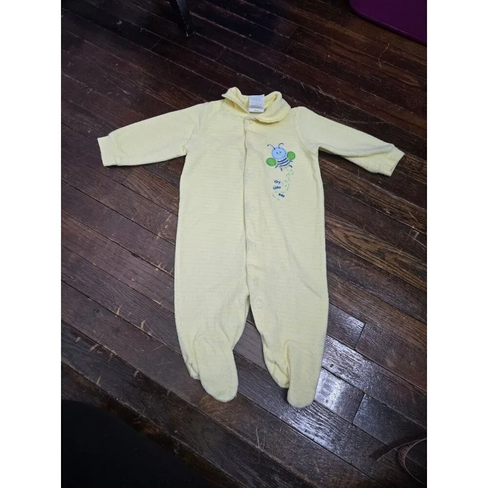 Vintage 2000s Carters Yellow Bee Body Suit Footies